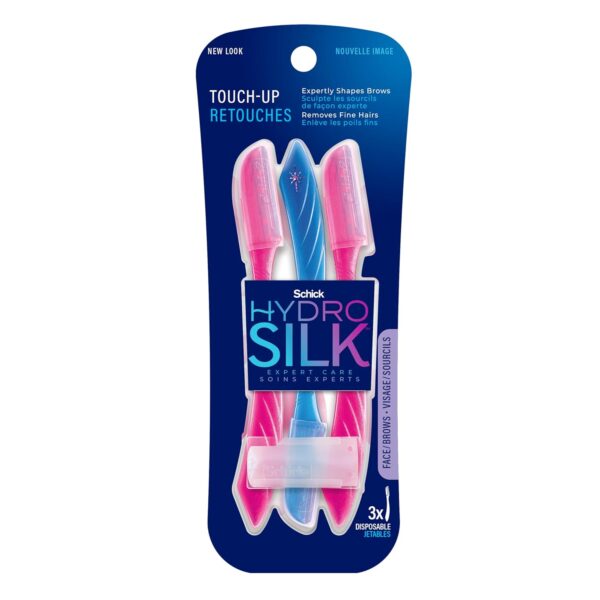 Schick Hydro Silk Touch-Up Dermaplaning Tool with Precision Cover, 3ct