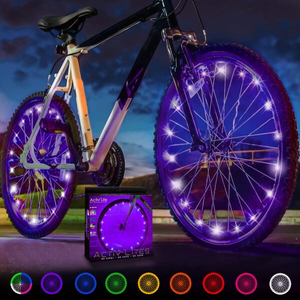 Activ Life 2-Tire Pack LED Bike Wheel Lights with Batteries Included