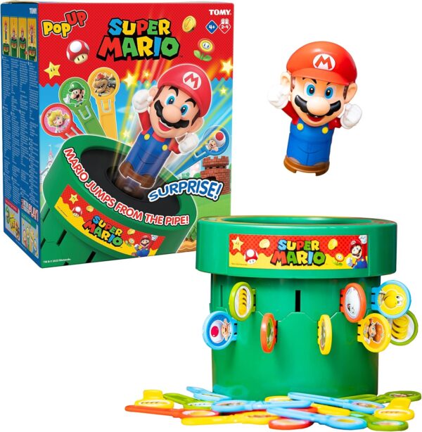 TOMY Pop Up Super Mario Board Game - Family and Preschool Kids